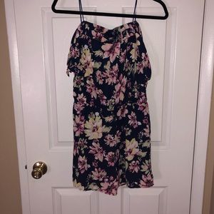 Off the shoulder floral romper